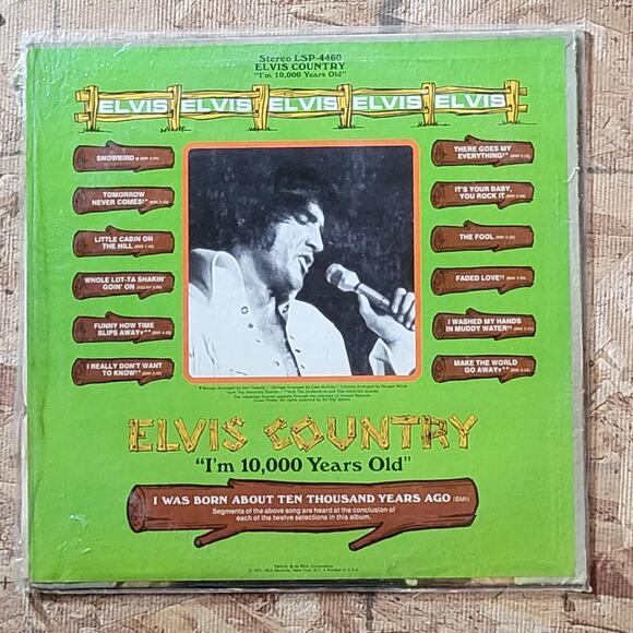 Elvis Presley – Elvis Country (I’m 10,000 Years Old) Vinyl LP – 1971 RCA - Picture 6 of 6
